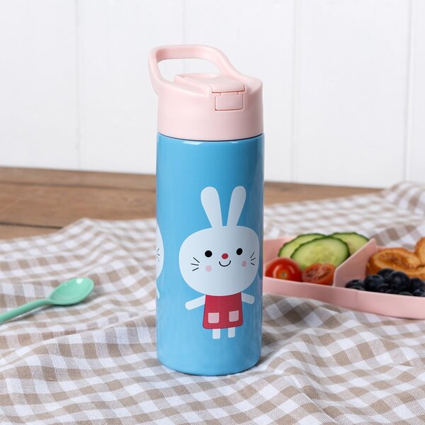 Světle modrá nerezová dětská lahev 500 ml Lottie & Friends – Rex London