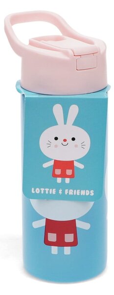 Světle modrá nerezová dětská lahev 500 ml Lottie & Friends – Rex London