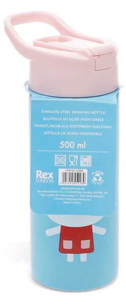 Světle modrá nerezová dětská lahev 500 ml Lottie & Friends – Rex London