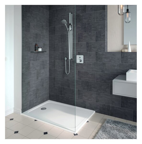 Kaldewei Cayonoplan - Sprchová vanička 1000x900 mm, se sníženým polystyrenovým nosičem, alpská bílá 361747980001