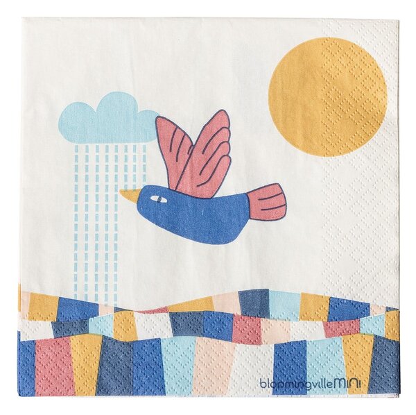Papírové ubrousky v sadě 20 ks 33x33 cm Colorine – Bloomingville Mini