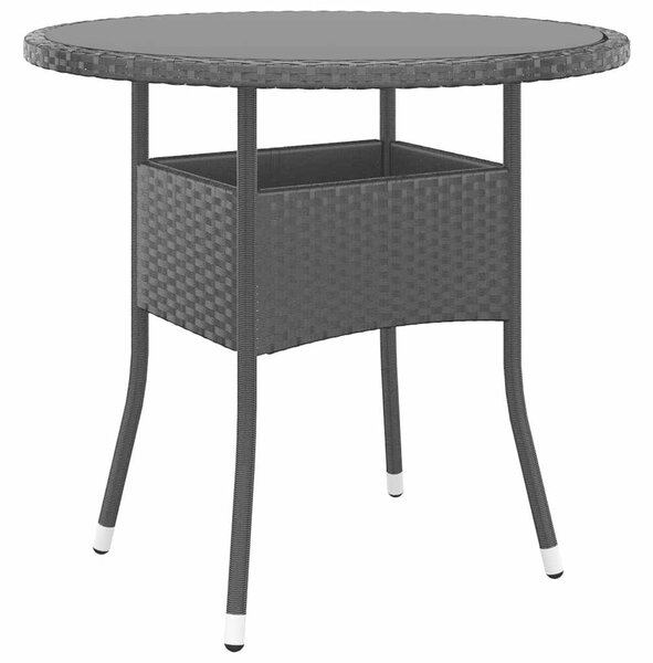 5dílný zahradní bistro set polyratan černý 3058552