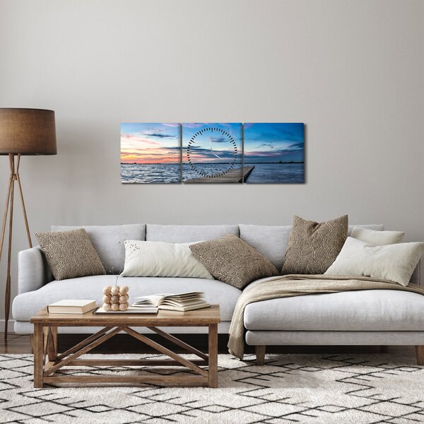Obraz - Molo (s hodinami) (90x30 cm)