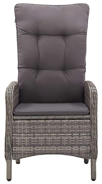 3dílný zahradní bistro set polyratan šedý 3058543