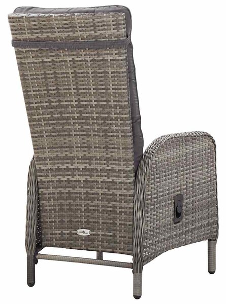 3dílný zahradní bistro set polyratan šedý 3058543
