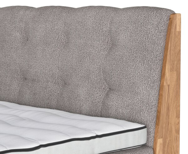 POSTEL BOXSPRING, 160/200 cm, šedohnědá MID.YOU - Manželské postele, Online Only
