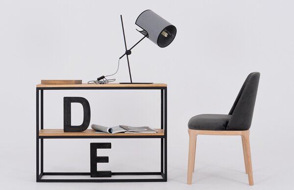 Nordic Design Tmavě šedá sametová jídelní židle Lola
