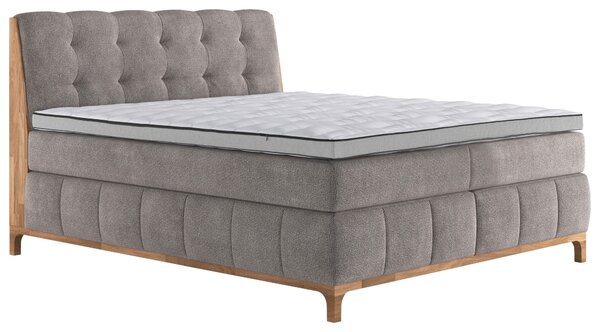 POSTEL BOXSPRING, 160/200 cm, šedohnědá MID.YOU - Manželské postele, Online Only