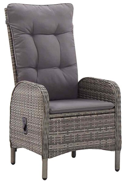 3dílný zahradní bistro set polyratan šedý 3058543