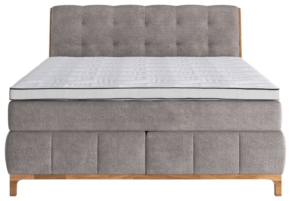 POSTEL BOXSPRING, 160/200 cm, šedohnědá MID.YOU - Manželské postele, Online Only