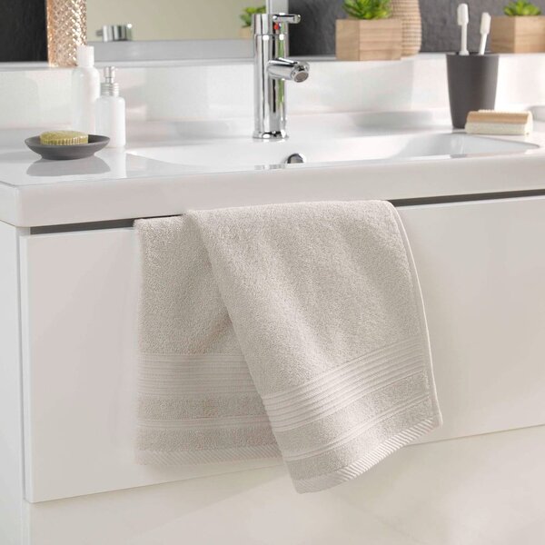 Béžový froté bavlněný ručník 50x90 cm Tendresse – douceur d'intérieur
