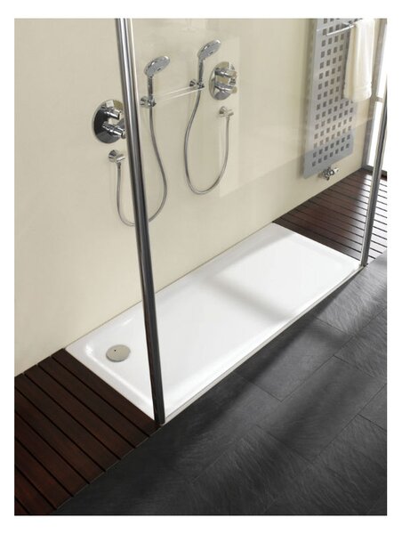 Kaldewei Superplan CLASSIC XXL - Sprchová vanička 1500x800 mm, s polystyrenovým nosičem, Anti-slip, alpská bílá 443635000001