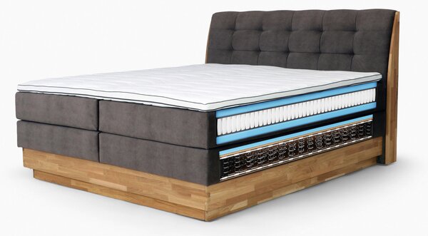 POSTEL BOXSPRING, 160/200 cm, antracitová - Postele s úložným prostorem, Online Only
