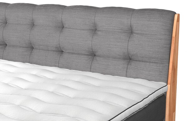 POSTEL BOXSPRING, 160/200 cm, světle šedá - Postele s úložným prostorem, Online Only