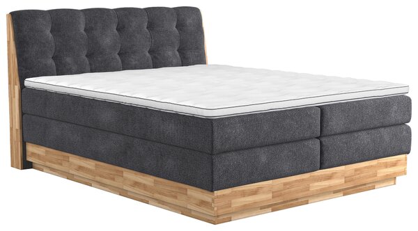 POSTEL BOXSPRING, 160/200 cm, antracitová - Postele s úložným prostorem, Online Only