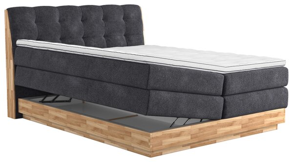 POSTEL BOXSPRING, 160/200 cm, antracitová - Postele s úložným prostorem, Online Only