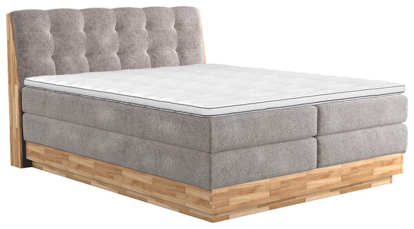 POSTEL BOXSPRING, 160/200 cm, béžová - Postele s úložným prostorem, Online Only