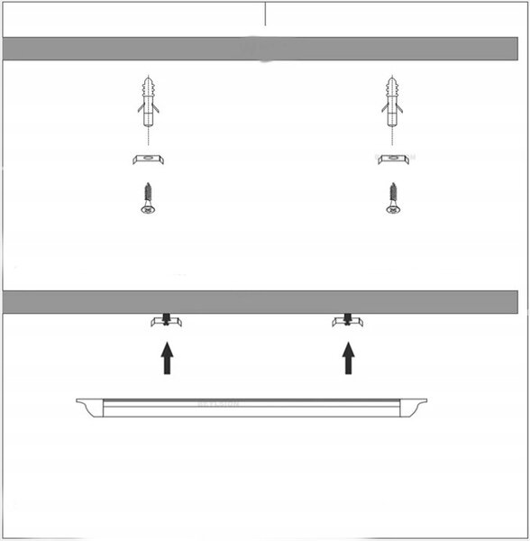 4x LED garážová lampa 120cm 36W 3600lm černá 4500k BERGE