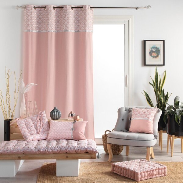 Světle růžový bavlněný závěs 140x240 cm Artchic – douceur d'intérieur