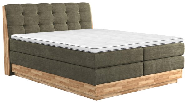 POSTEL BOXSPRING, 160/200 cm, zelená - Postele s úložným prostorem, Online Only