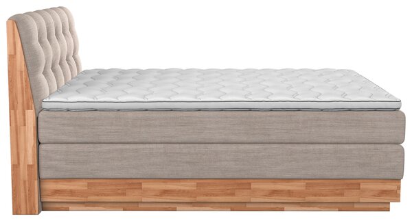 POSTEL BOXSPRING, 160/200 cm, krémová - Postele s úložným prostorem, Online Only
