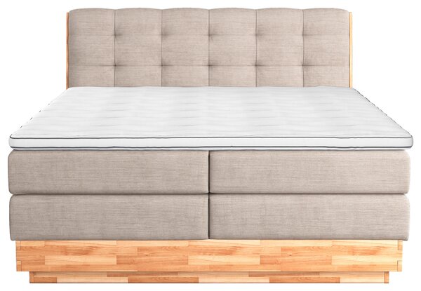 POSTEL BOXSPRING, 160/200 cm, krémová - Postele s úložným prostorem, Online Only