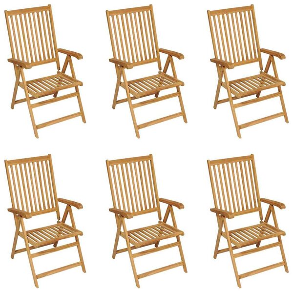 7dílný zahradní jídelní set masivní teakové dřevo 3059565