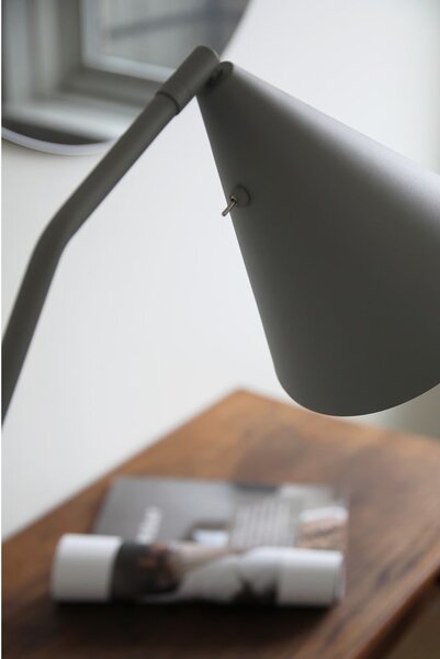 Šedá LED stmívatelná stojací lampa s kovovým stínidlem (výška 144 cm) Funil – Markslöjd