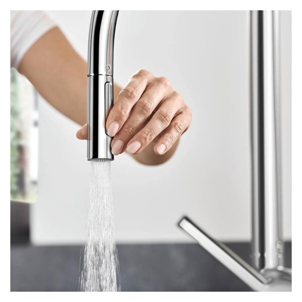 Hansgrohe Talis M54 kuchyňská páková baterie 210, vytahovatelná sprška, 2jet, chrom 72800000