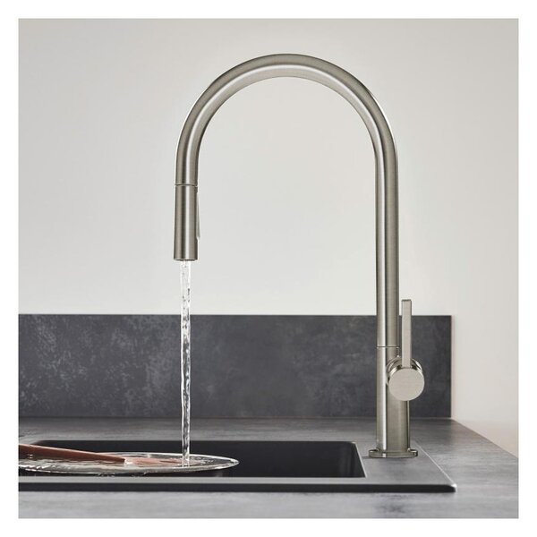 Hansgrohe Talis M54 kuchyňská páková baterie 210, vytahovatelná sprška, 2jet, vzhled nerezu 72800800
