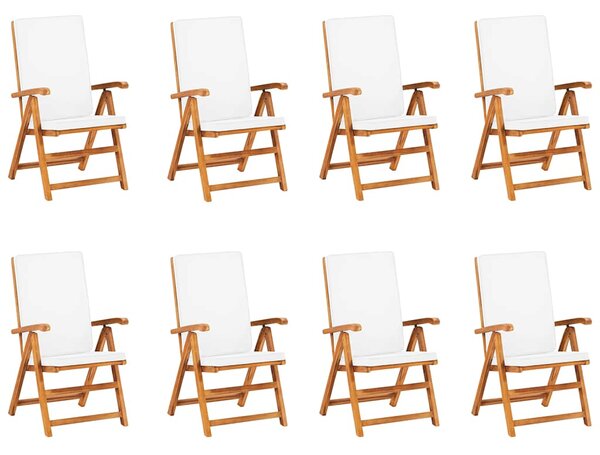 9dílný zahradní jídelní set s poduškami masivní teak šedý 3059570