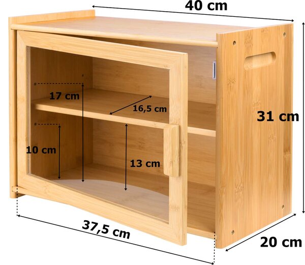 Bambusový chlebník Pierre, šířka 40 cm