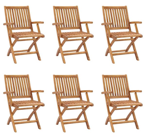 7dílný zahradní jídelní set masivní teakové dřevo 3059575