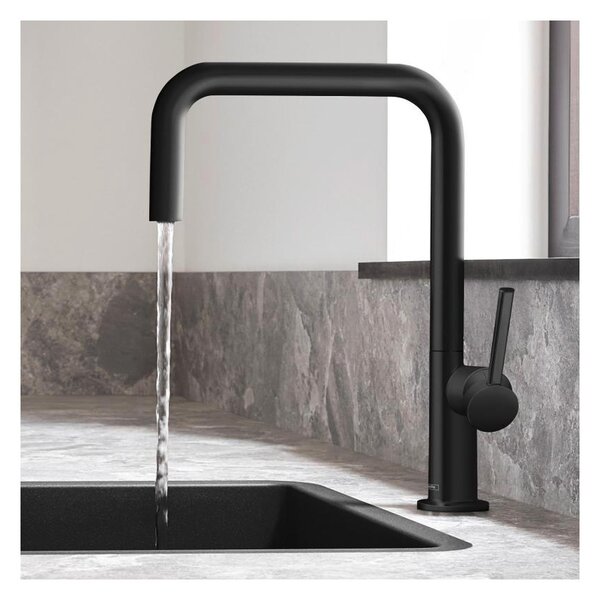 Hansgrohe Talis M54 kuchyňská páková baterie U 220, 1jet, matná černá 72806670