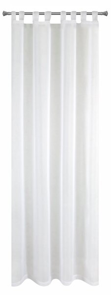 ZÁCLONA NA POUTKÁCH LUCY 140X250 CM BÍLÁ