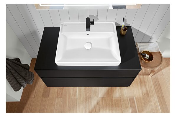 Villeroy & Boch Collaro - Umyvadlo 600x470 mm, broušené s přepadem, alpská bílá 4A336G01