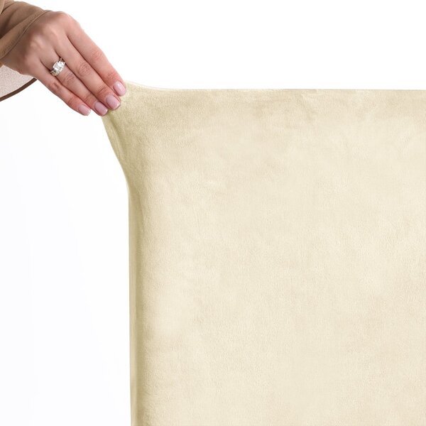 Krémové napínací potahy v sadě 4 ks na židli 48 cm Sento – Restilo