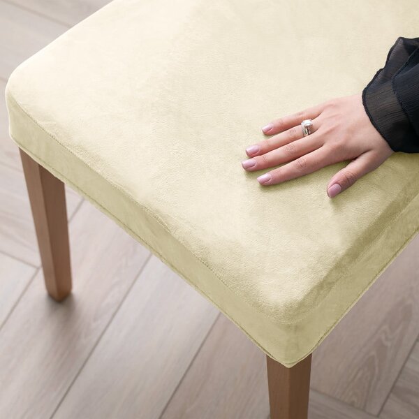 Krémové napínací potahy v sadě 4 ks na židli 48 cm Sento – Restilo