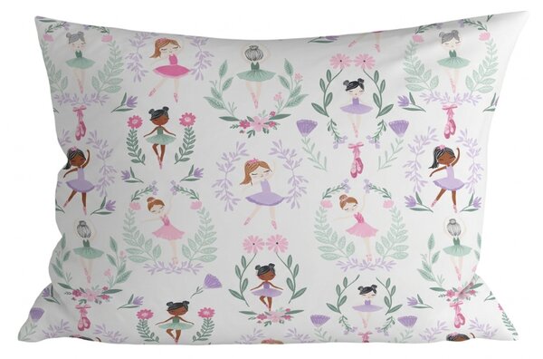 Povlak na polštář z mikrovlákna BALLERINA GARDEN 50x70 cm, barevný