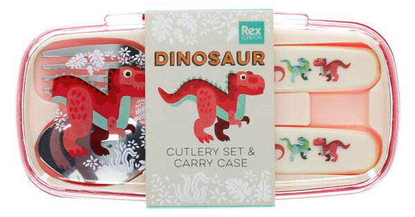 Nerezový dětský příbor 2 ks Baby Dinos – Rex London