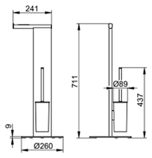 Keuco - Držák na toaletní papír s WC kartáčem, bílá/chrom 04986510101