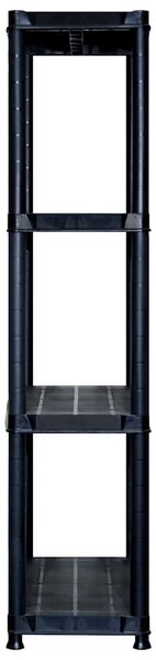Úložný regál 4patrový černý 244 x 30,5 x 130 cm plast 3059859