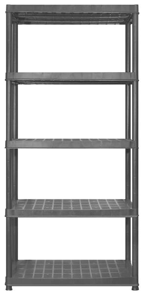 Úložný regál 5patrový černý 274,5 x 45,7 x 185 cm plast 3059858