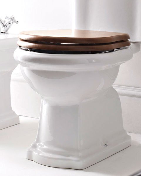 Kerasan Kerasan, RETRO WC sedátko Soft Close, ořech/bronz, 108640