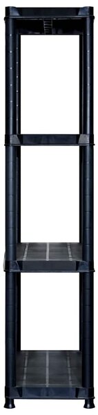 Úložný regál 4patrový černý 183 x 30,5 x 130 cm plast 3059855