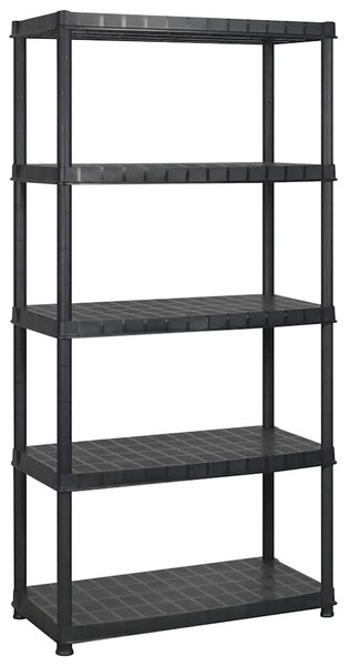 Úložný regál 5patrový černý 183 x 45,7 x 185 cm plast 3059854