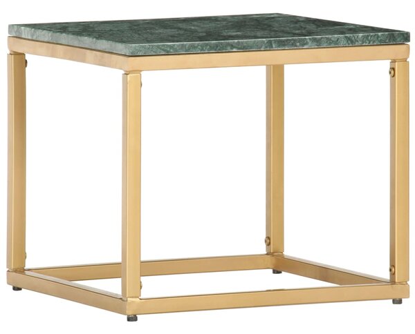 Konferenční stolek zelený 40x40x35cm pravý kámen mramorový vzor