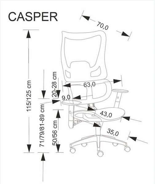 Kancelářská židle Capor (černá)