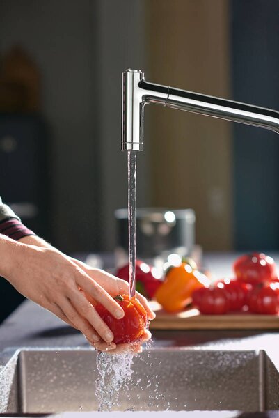 Hansgrohe Metris M71 kuchyňská páková baterie 320, vytahovatelná sprška, 2jet, sBox, chrom 73801000
