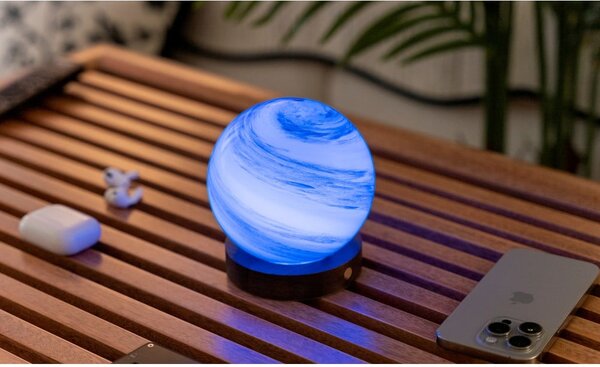 Hnědá/v tmavě přírodní barvě světelná dekorace na USB ø 8 cm Polar Cloud – Gingko